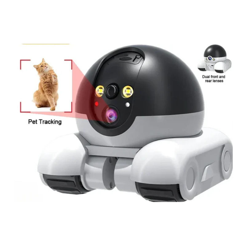 Câmera de Segurança Inteligente Wi-Fi para Pets 8MP com Lente Dupla, Visão 360°, IA e Áudio Bidirecional AIOOK C18