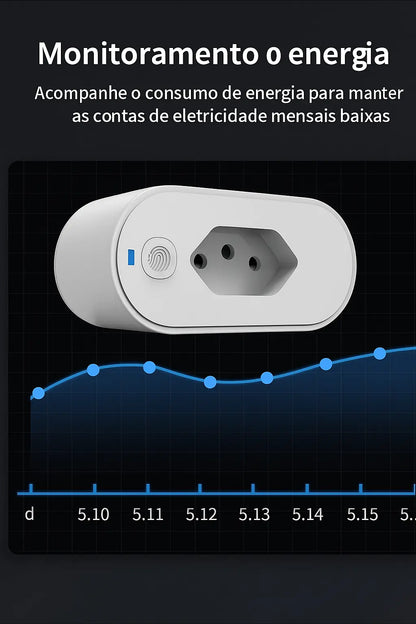 Tomada inteligente Tuya 16A/20A TNCE

Automação com Wi-Fi 2.4GHz ou Zigbee 3.0

Comando por voz via Alexa/Google Home

Controle compartilhado para toda a família

Economia de energia com monitor integrado

Configuração de status pós-queda de energia

Design seguro e resistente com proteção extra

Plug & Play – fácil de instalar e usar

Ideal para ventiladores, aquecedores, cafeteiras

Automação prática, segura e de alta potência