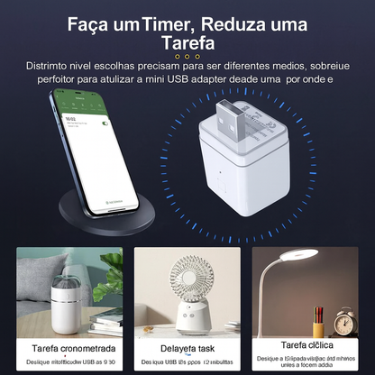 Adaptador Wi Fi Inteligente USB Tuya - Interruptor Smart 5V para Alexa e Google