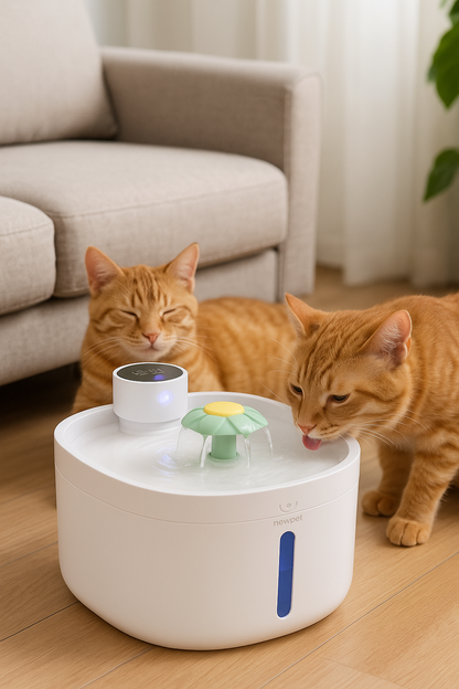 Fonte pet automática 2,5 litros

Hidratação inteligente para gatos e cachorros

Sensor inteligente ativa fluxo de água

Fonte silenciosa para uso interno

Estilo minimalista e fácil de limpar

Economia de água com tecnologia smart

Perfeita para viagens ou rotina corrida

Evita desperdício e mantém frescor

Fonte durável em material resistente

Solução prática para donos preocupados com saúde pet