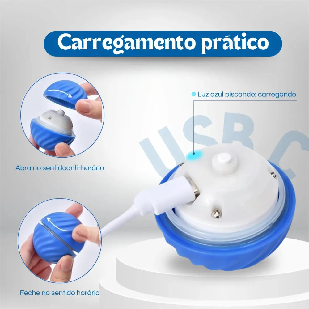 Bola Interativa para Caes Recarregável – Reduz Ansiedade e Mantém o Pet Ativo