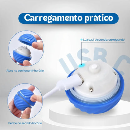 Bola Interativa para Caes Recarregável – Reduz Ansiedade e Mantém o Pet Ativo