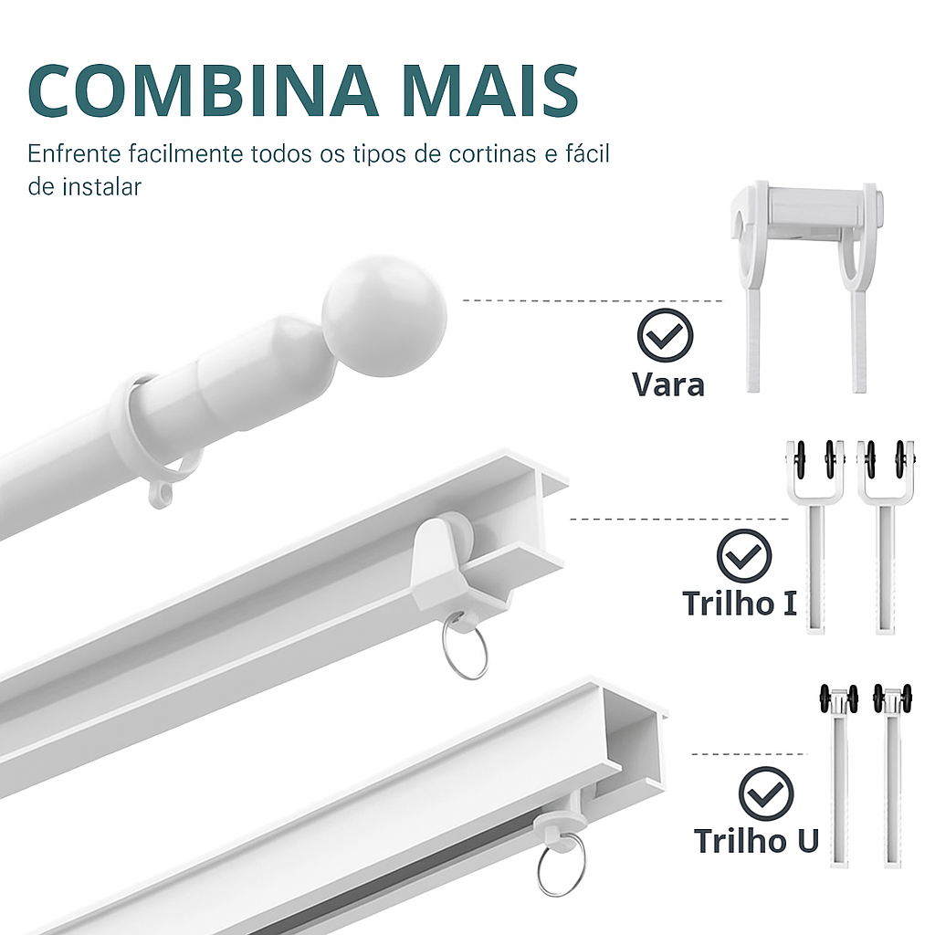 Cortina Inteligente Smart Wi-Fi Zemismart: Automação Alexa sem Hub para Trilho e Varão