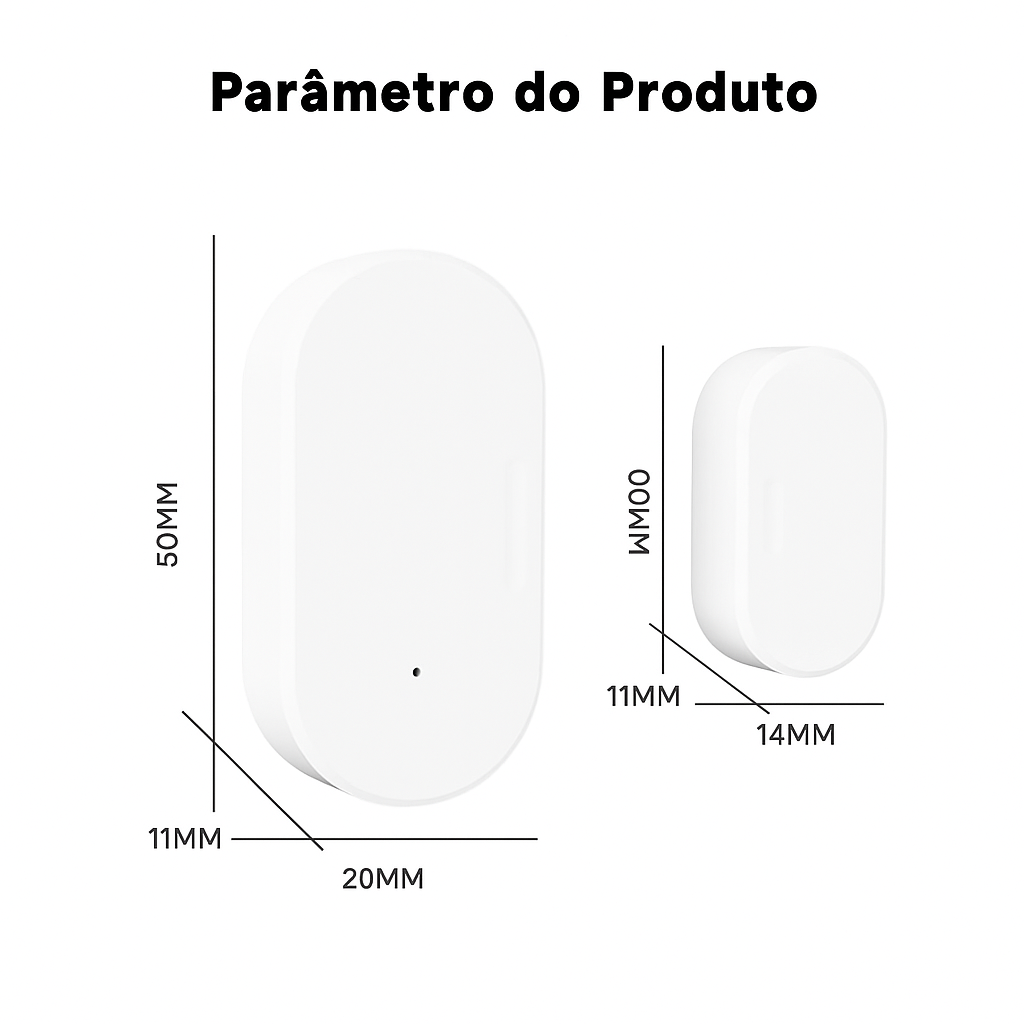 Sensor de Porta e Janela Inteligente Zigbee 3.0 Tuya - Alarme de Intrusão e Automação para Alexa