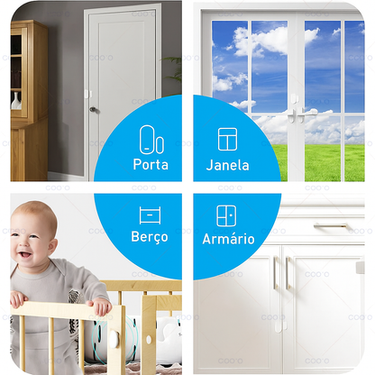 Sensor de Porta e Janela Zigbee 3.0 eWelink - Alarme de Abertura Inteligente e Automação Residencial