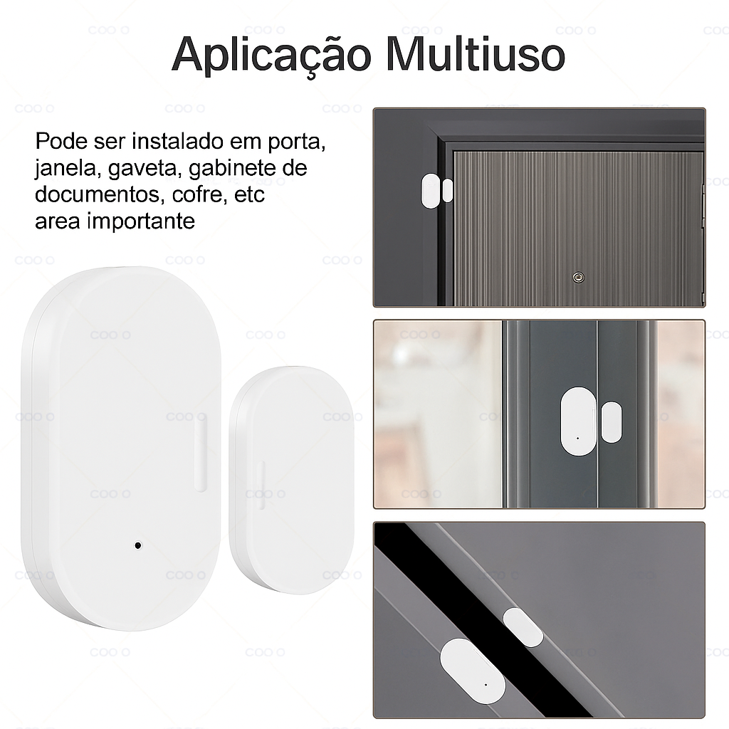 Sensor de Porta e Janela Zigbee 3.0 eWelink - Alarme de Abertura Inteligente e Automação Residencial