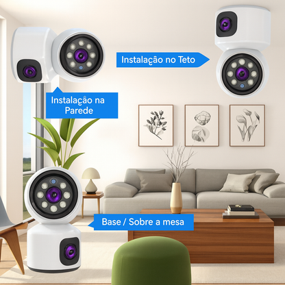 Câmera IP com comando de setas no aplicativo
Câmera PTZ doméstica com controle de ângulo no celular
Câmera Wi-Fi ajustável via app para monitorar a sala
Controle de rotação da câmera em tempo real no app
Câmera de vigilância com movimentação por smartphone
Câmera PTZ com campo de visão amplo e controle remoto
Câmera IP com direção horizontal e vertical no app
Câmera Wi-Fi para interior com controle no telefone
Câmera inteligente com navegação por toques na tela
Câmera PTZ com visão panorâmica controlada pel
