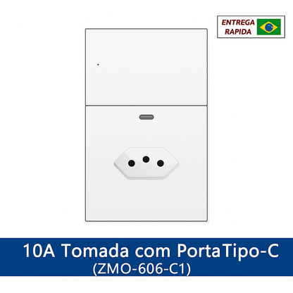 Tomada Inteligente Zigbee Zemismart - Interruptor Smart com USB-C e Alexa