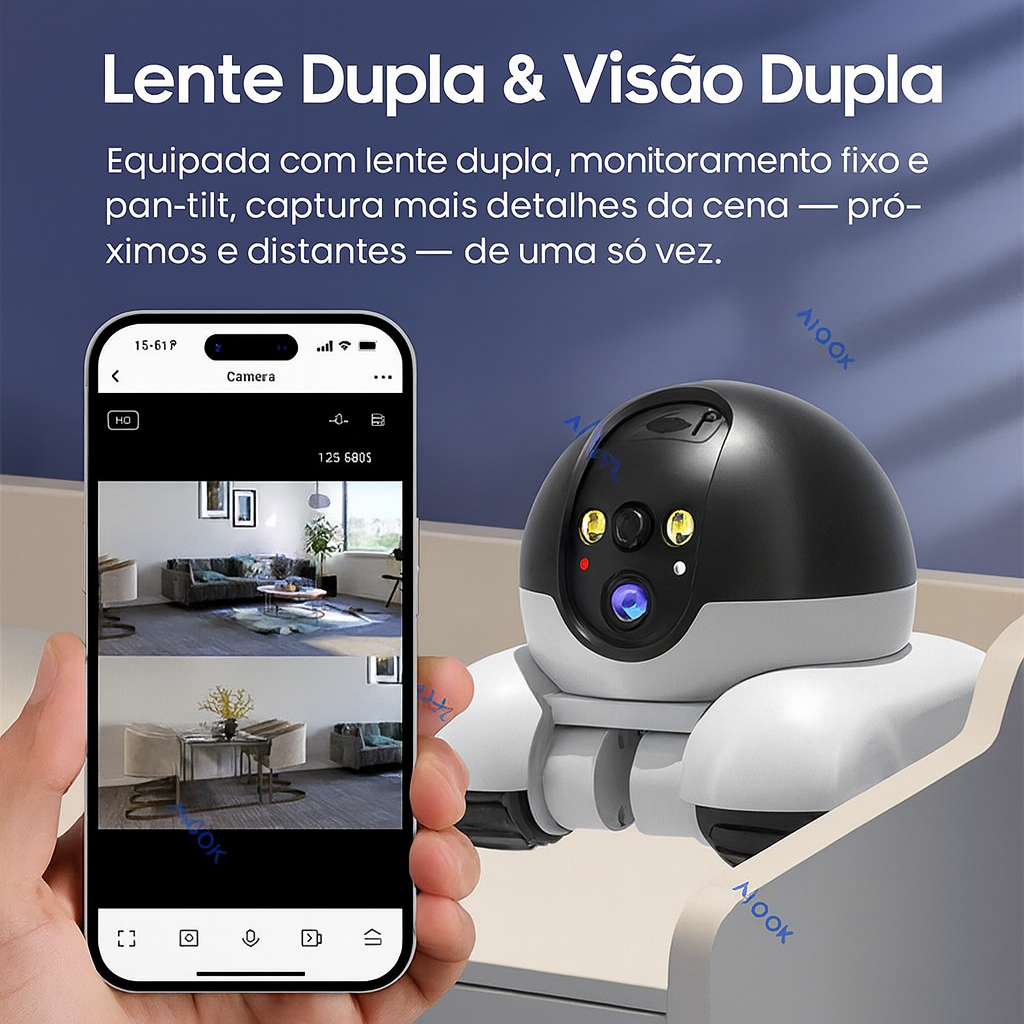 Câmera IP66 resistente à chuva e poeira

Câmera dual lens monitorando garagem e área externa

Câmera 8MP com detecção de movimento e humano

AIOOK C18 com instalação na parede, plug & play

Câmera Wi-Fi 8MP com cobertura 360° da casa

Câmera de vigilância com IA e visão colorida à noite

Câmera externa 8MP com áudio bidirecional claro

AIOOK C18 com V360 PRO para ver e falar pelo app

Câmera 8MP com logs de evento no cartão de memória

Câmera dual lens para comércio, escritório e residência
