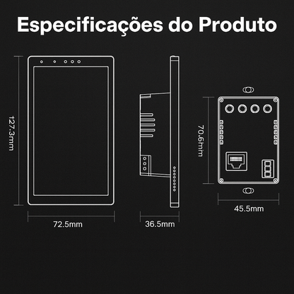 Central Inteligente com Alexa Integrada 5” — Painel Smart MOES com Gateway Zigbee + Wi-Fi, Cenas por Voz/Toque e Relés para Lâmpadas