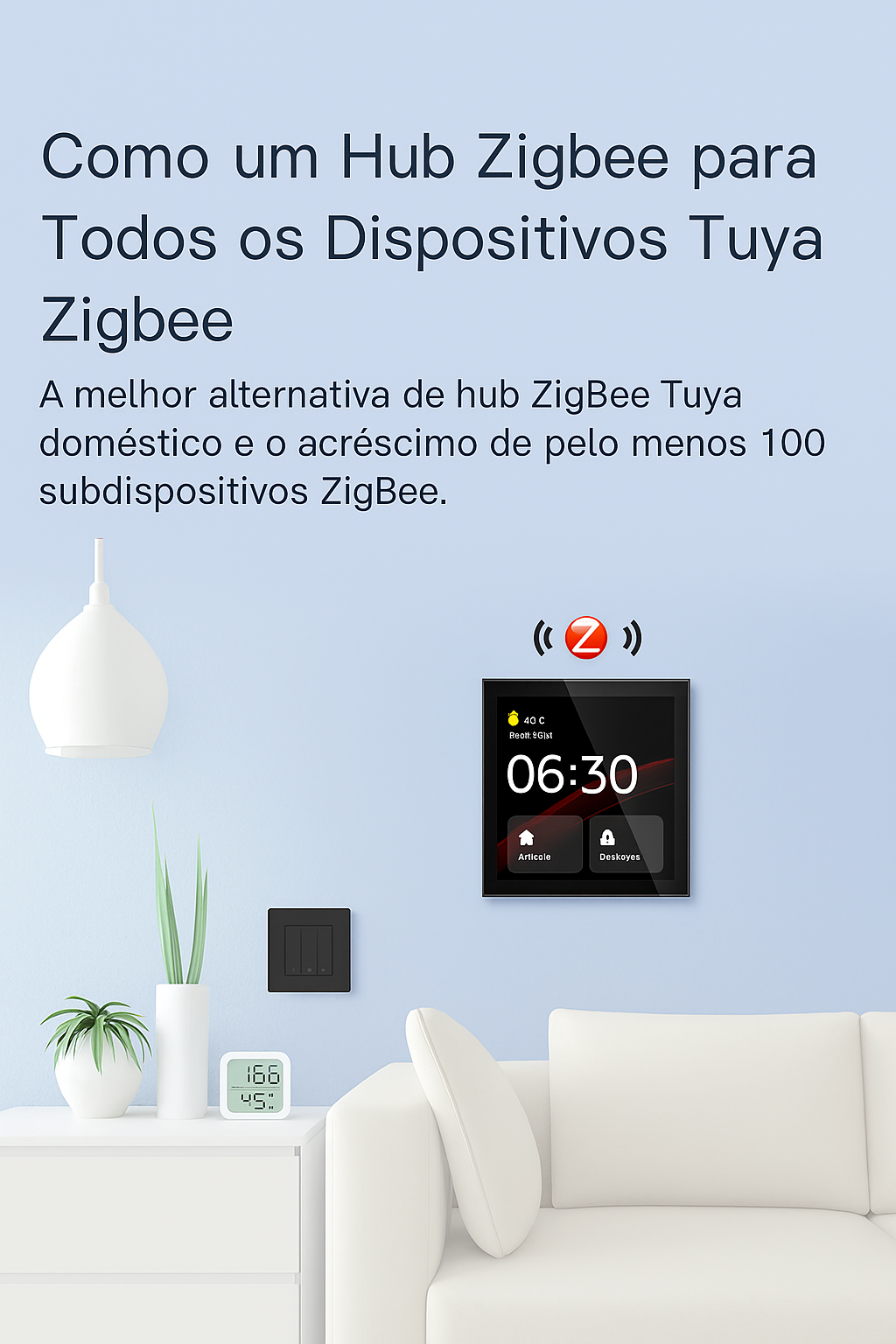 Painel Inteligente Touch 4” - Central Gateway Zigbee e Wi-Fi Alexa