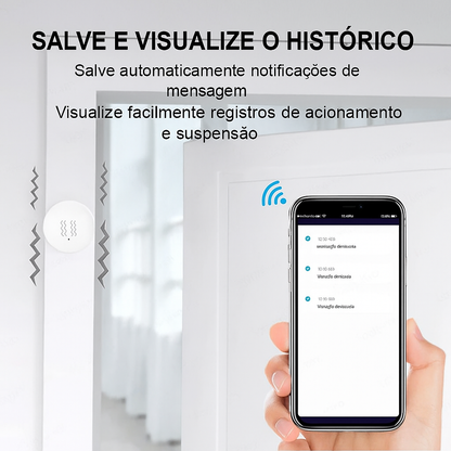 Sensor de porta Inteligente Zigbee - Alarme Antecipado contra Impacto e Intrusão