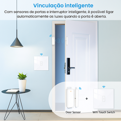 monitore portas e janelas no celular

evite portas abertas esquecimento

instalação rápida, sem obra

integra com casa inteligente

ações automáticas ao abrir/fechar

acessível e fácil de usar

controle de qualquer lugar

confiável com zigbee/wi-fi

sem fiação, acabamento limpo

tranquilidade no dia a dia