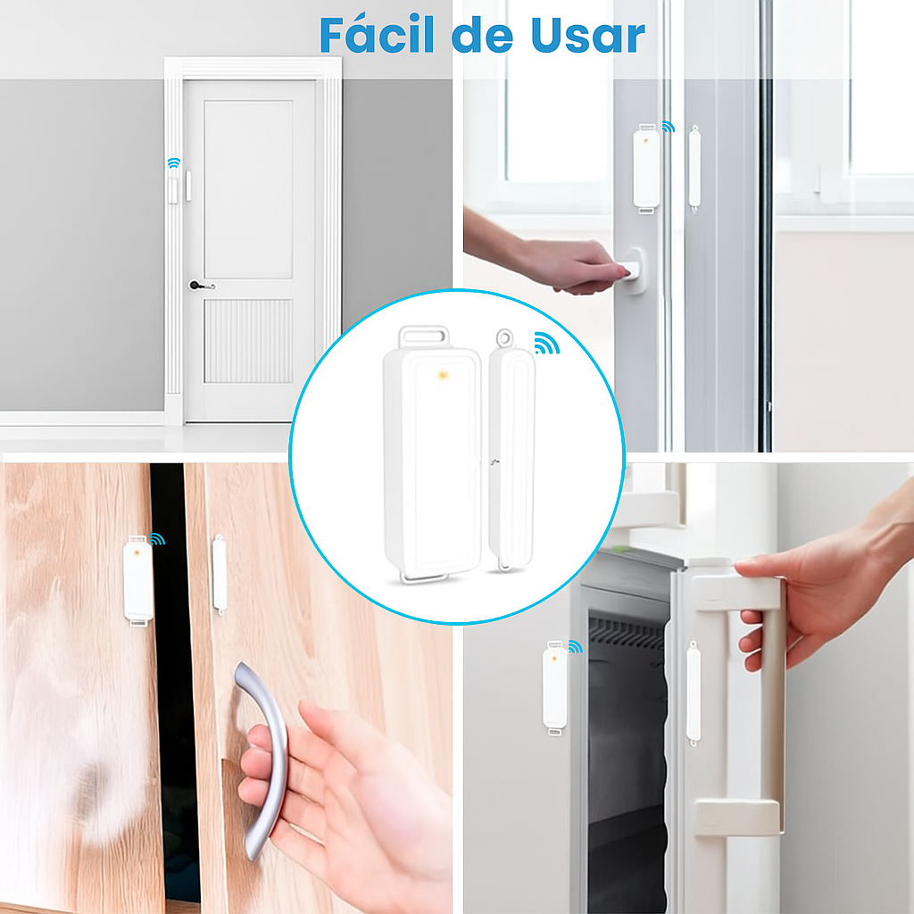Sensor de Porta e Janela LoraTap Tuya - Alarme Inteligente Wi-Fi/Zigbee com Notificação Real-Time e Alexa