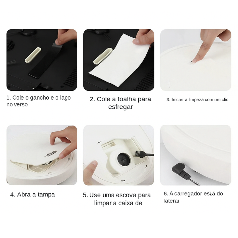 Robô De limpeza Aspirador Inteligente Mijia 5 em 1 - Aspirador Smart com Umidificador e Purificador de Ar