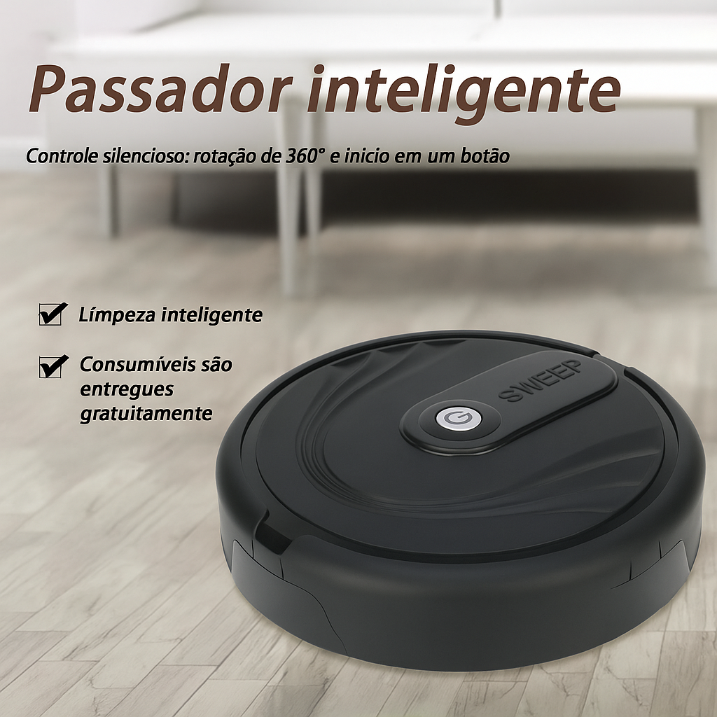 Robô de limpeza Aspirador Inteligente Mijia 5 em 1 Compacto - Aspirador Smart com Limpeza Eletrostática e Sensores