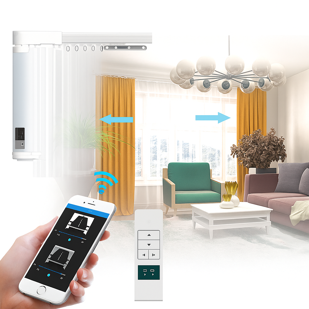 Cortina Inteligente Wi-Fi Tuya com Alexa e Google Assistant