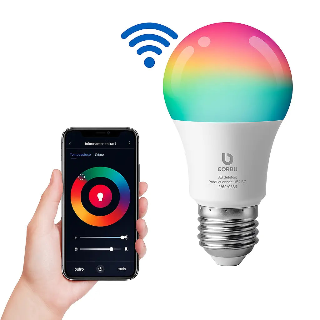 Lâmpada inteligente Wi-Fi Tuya Smart Life

Compatível com Alexa e Google Assistant

Controle por voz ou celular via app

RGB + branco quente e frio (2700K–6500K)

16 milhões de cores para qualquer ambiente

Função timer e programação automática

Controle de grupo para várias lâmpadas

Alta eficiência energética – substitui 90W

Disponível em versões A60 (12W) e A70 (15W)

Iluminação smart econômica e moderna