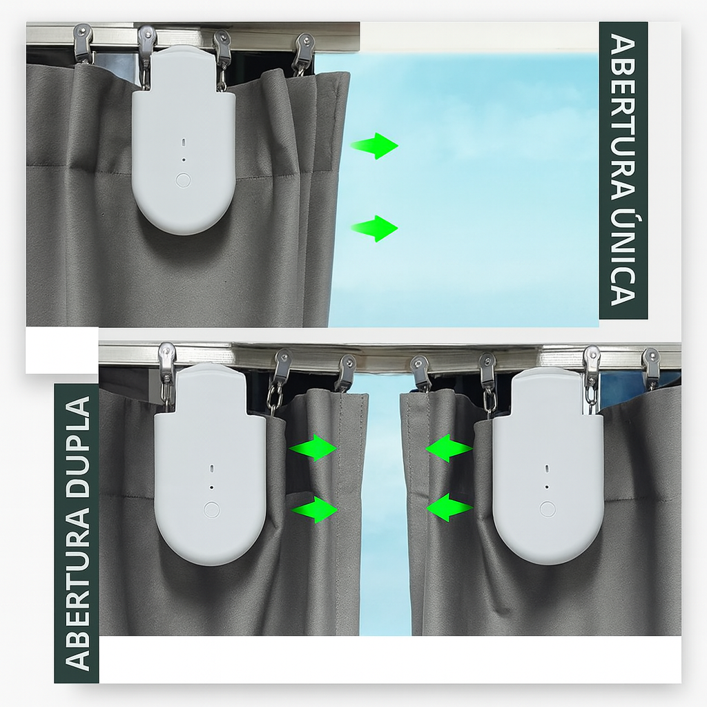 Cortina Inteligente LifeLibero com App Tuya, Comando de Voz e Bateria 4000mAh