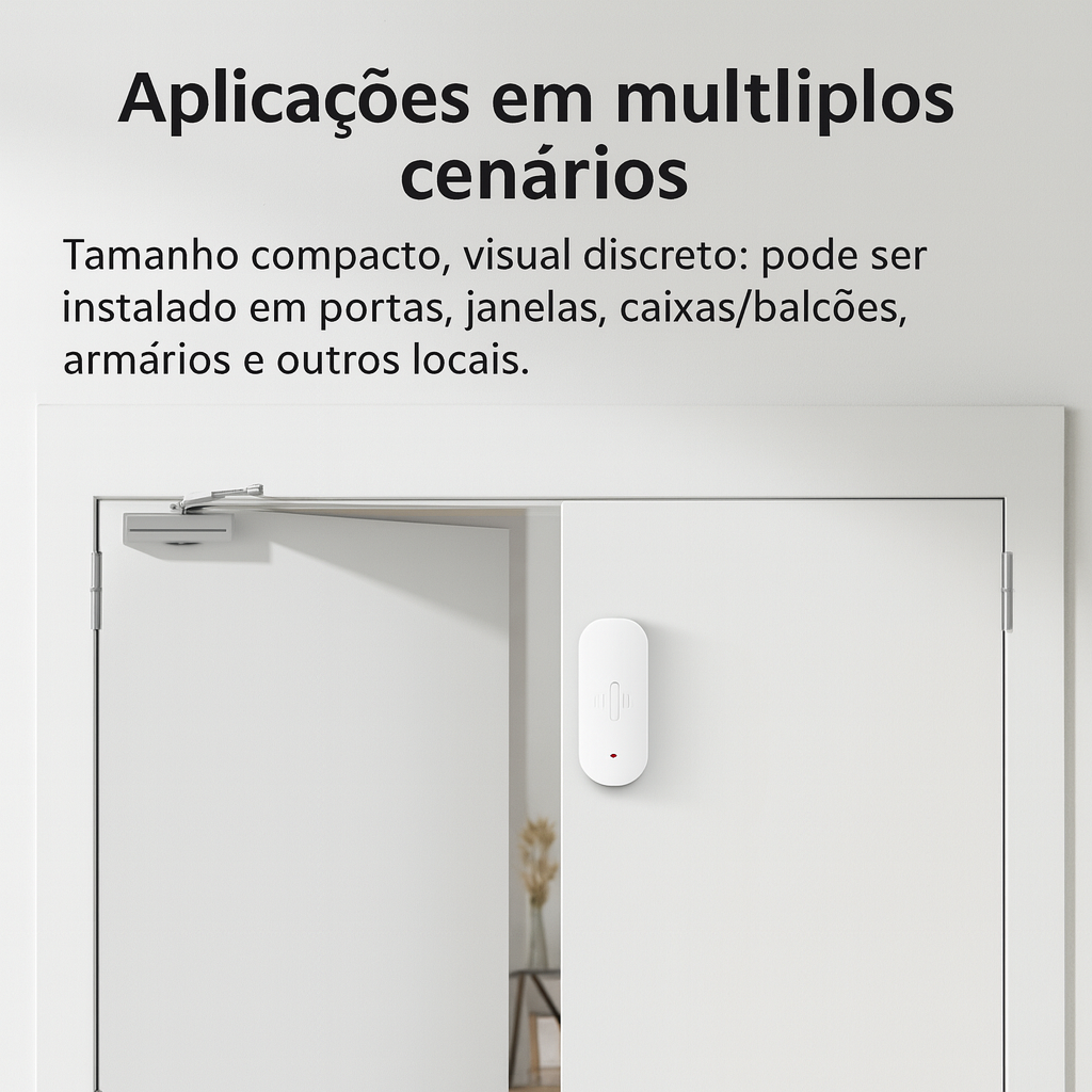 Alerta imediato ao detectar batidas ou arrombamento

Sensor para estoque e depósitos com aviso no celular

Detector de vibração com suporte a cenas no Smart Life

Sensor Wi-Fi para móveis e vitrines com alertas

CPVAN Tuya com monitoramento de impactos em tempo real

Sensor adesivo de vibração, leve e discreto

Alarme de impacto compatível com Android e iOS

Sensor de vibração com certificações CE e RoHS

Detector de choque com registro e automação no app

Sensor Tuya Wi-Fi para reforço da segurança residen