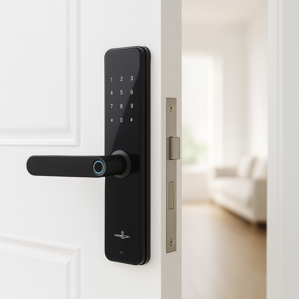 Agendamento de senhas por data e hora (Airbnb)
Histórico de acessos em tempo real no app
USB-C de emergência para energizar com powerbank
Integração com Alexa e Google para rotinas e cenas
Fechadura caixa com mortise 50x50 embutida
Corpo em alumínio com acabamento em acrílico
Proteção IP56 contra água e poeira
Alimentação por 4 pilhas AA, fácil substituição
Fechadura smart para apartamentos e escritórios
Gestão de usuários e permissões no Panda Plus