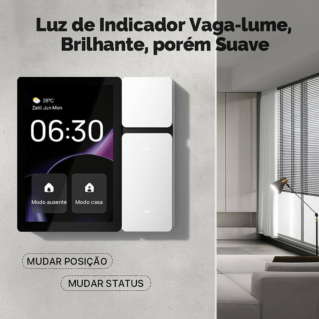 Painel Inteligente Touch MOES 3.5” - Central de Automação Wi-Fi e Infravermelho Alexa