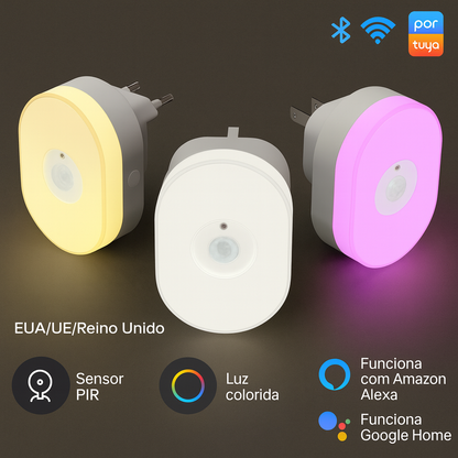 ajuste de brilho por voz
sensor de presença
iluminação automática
luz de passagem
segurança noturna
corredor iluminado
iluminação de escada
banheiro à noite
quarto infantil