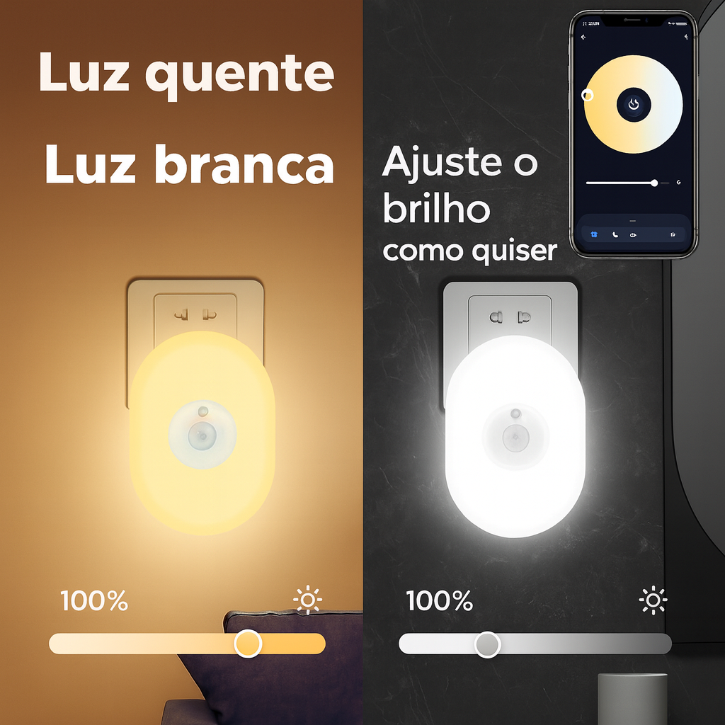 aviso offline
luz suave
não ofuscante
difusor de luz
6 LEDs
acende sozinho
modo diurno
modo noturno
pareamento rápido
reconexão rápida