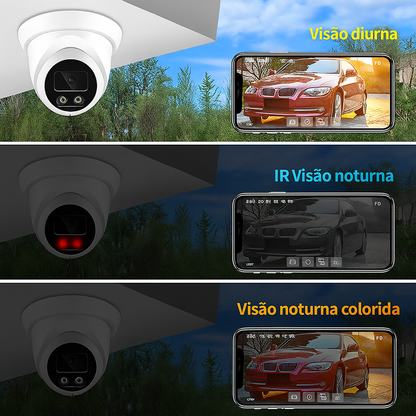 Câmera Wi-Fi Inteligente 4K ASECAM 8MP - Vigilância IP com IA e Visão Noturna Colorida