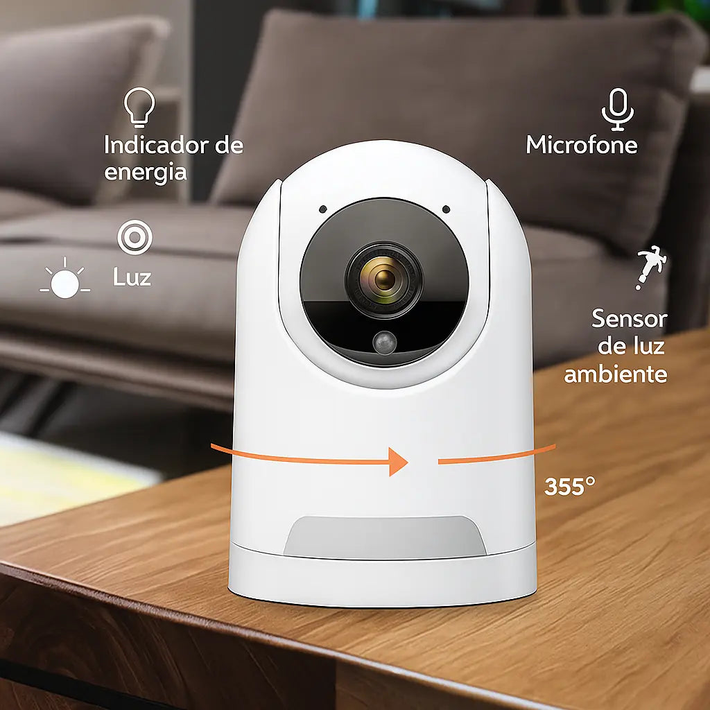 Câmera Wi-Fi Inteligente ICSEE - Mini Câmera Smart com Rastreamento e Visão Colorida