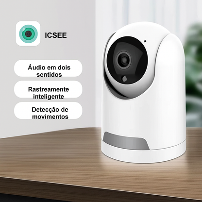 Câmera Wi-Fi Inteligente ICSEE - Mini Câmera Smart com Rastreamento e Visão Colorida