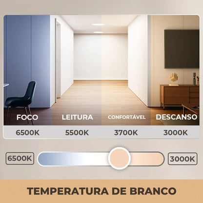 Luminária Inteligente Wi-Fi RGB+W - Painel LED Smart Alexa e Google Home