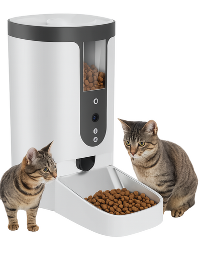 Alimentador automático smart 4L para pets

Comedouro Wi-Fi com câmera HD integrada

Controle total via app no celular

Programação de até 8 refeições diárias

Gravação de voz personalizada (10s)

Memória inteligente mesmo sem energia

Sistema anti entupimento 360°

Funcionamento silencioso (30~35dB)

Vedação contra umidade e insetos

Ideal para cães e gatos de pequeno/médio porte