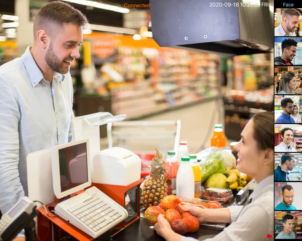 Câmera Wi-Fi Inteligente 4K ASECAM 8MP - Vigilância IP com IA e Visão Noturna Colorida