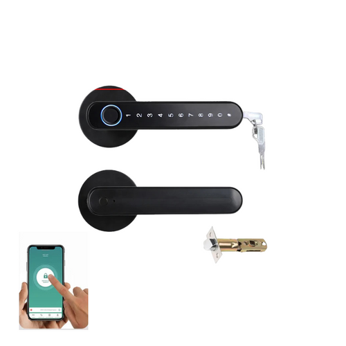 fechadura biométrica kingku
smart lock tuya / ttlock / bluetooth
impressão digital rápida (até 50 digitais)
senha inteligente (até 50 códigos)
anti-peeping (senha virtual)
chave mecânica 2 unidades
liga de zinco polida premium
4 pilhas aaa (não inclusas)
espessura de porta 35–60mm
mortise padrão 5072 compatível
instalação reversível direita/esquerda
controle remoto via gateway tuya
gerenciamento de acessos no app
segurança residencial/comercial