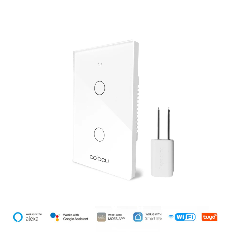 interruptor inteligente tuya sem neutro
wi-fi 2.4ghz (802.11 b/g/n)
1 canal 16a monopolar
app tuya / smart life
alexa / google assistant (voz)
temporizador e agendamentos
painel touch vidro temperado
100–240v ac
dimensões 13,5×8×4 cm
material vidro + abs
compatível android / ios
certificações ce / rohs
controle remoto pelo app
instalação prática sem neutro
