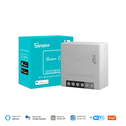 Interruptor inteligente Wi-Fi

Automação residencial sem reformas

Controle de luzes por app

Compatível Alexa e Google Assistant

Controle por voz e celular

Instalação simples e segura

Interruptor inteligente 4x2

SONOFF MINIR2 original

Dispositivo smart home

Controle remoto de lâmpadas e aparelhos

Automação com interruptor convencional

Modo DIY Home Assistant

Interruptor compacto Wi-Fi 10A

App eWeLink iOS Android

Interruptor inteligente certificado ANATEL