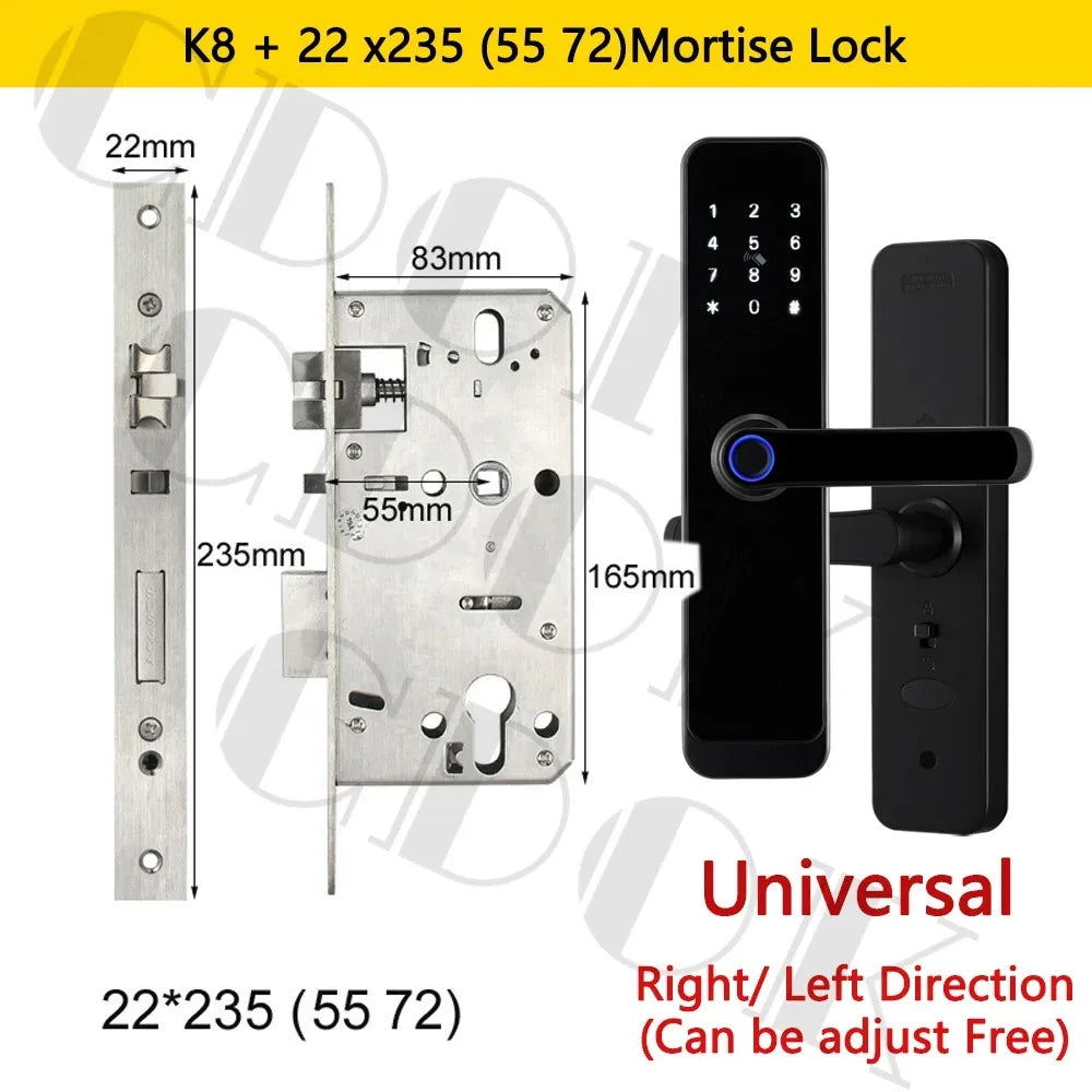 Fechadura Inteligente Biométrica CDOK K8 - Fechadura Smart com App TTLock e Senha