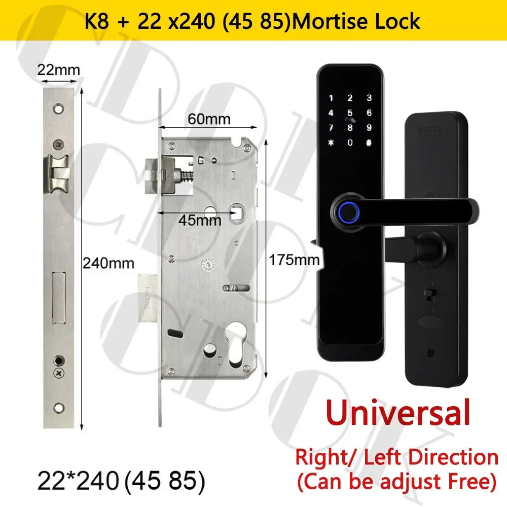 Fechadura Inteligente Biométrica CDOK K8 - Fechadura Smart com App TTLock e Senha