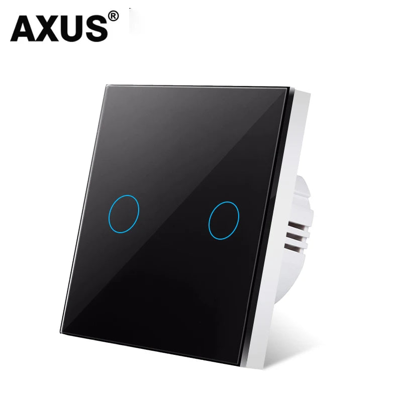 Interruptor inteligente Touch de Vidro Temperado Axus - Painel de Luxo com LED e Instalação Sem Neutro