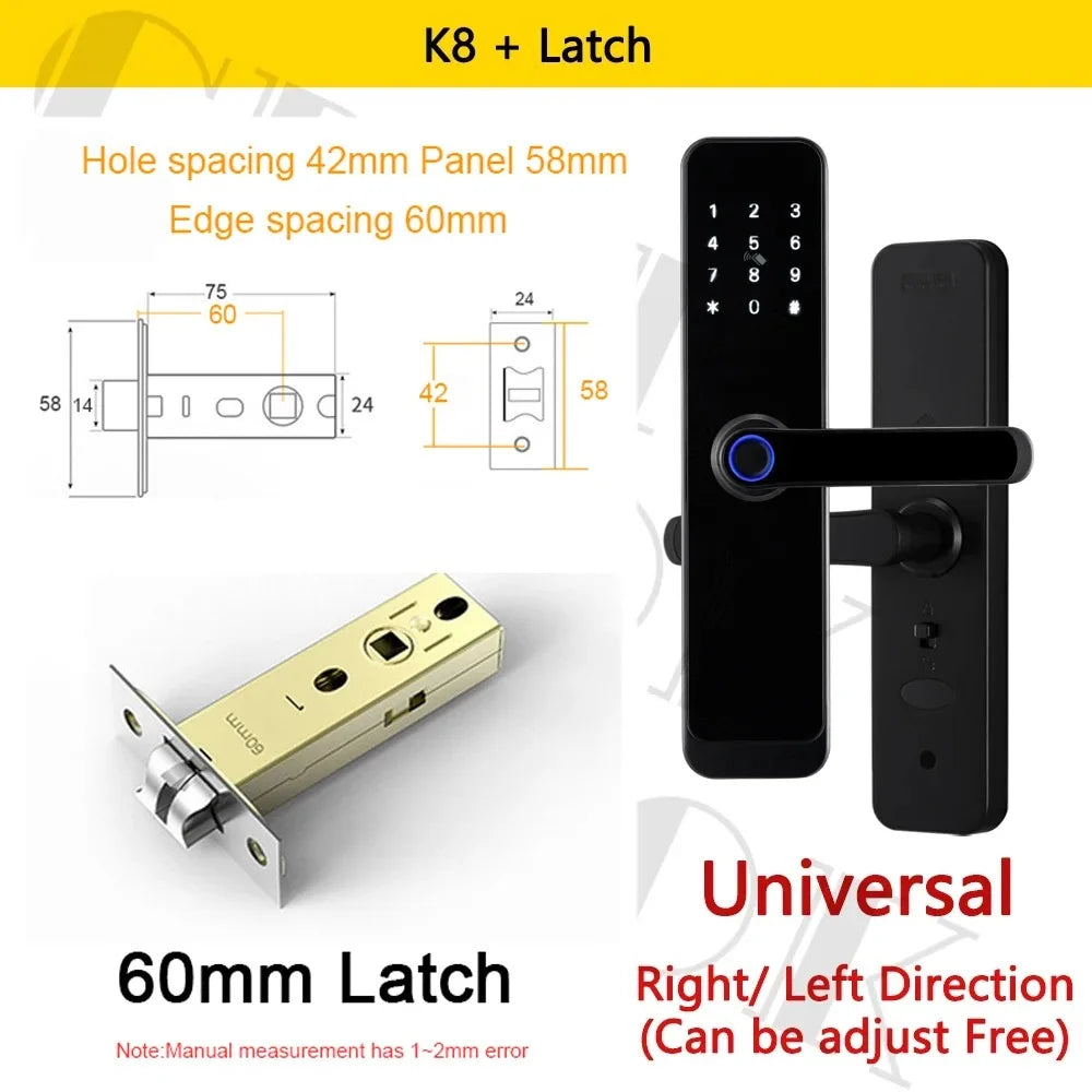 Fechadura Inteligente Biométrica CDOK K8 - Fechadura Smart com App TTLock e Senha