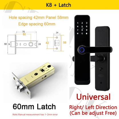 Fechadura Inteligente Biométrica CDOK K8 - Fechadura Smart com App TTLock e Senha
