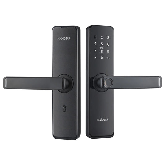 Fechadura inteligente Coibeu com biometria

6 formas de acesso: digital, senha, app, cartão, chave, senha temporária

Desbloqueio ≤ 1s (leitor de alta precisão)

App Tuya / TTLock (controle remoto)

Compatível com portas 4–6,4 cm (madeira/segurança)

Design premium: ferro + vidro

Alimentação 4× pilhas AA

Capacidade até 100 digitais

Instalação simples e uso intuitivo

Segurança moderna para casas e escritórios