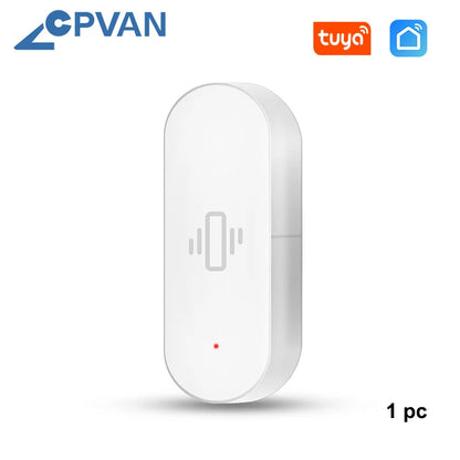 Sensor de Vibração Inteligente Wi-Fi Tuya CPVAN — Alerta de Impacto em Tempo Real para Portas e Janelas