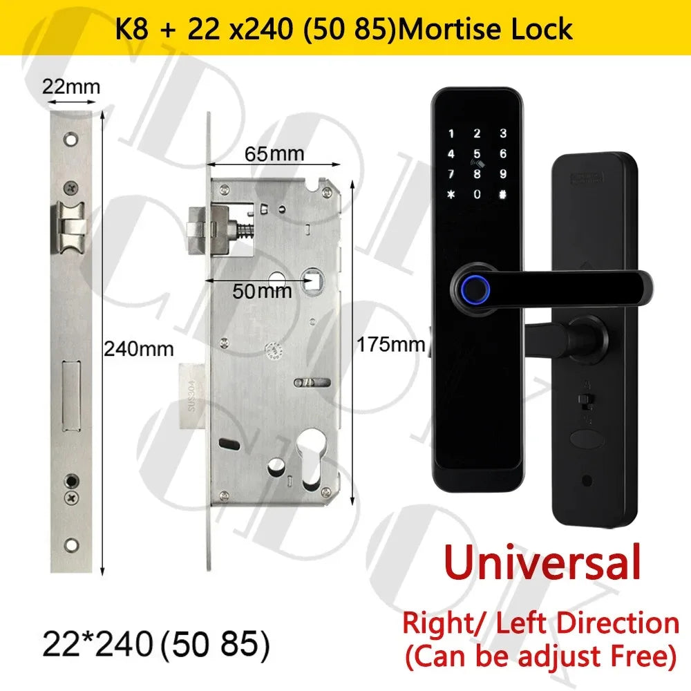 Fechadura Inteligente Biométrica CDOK K8 - Fechadura Smart com App TTLock e Senha