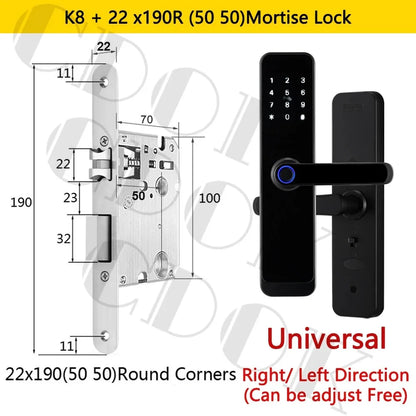 Fechadura Inteligente Biométrica CDOK K8 - Fechadura Smart com App TTLock e Senha