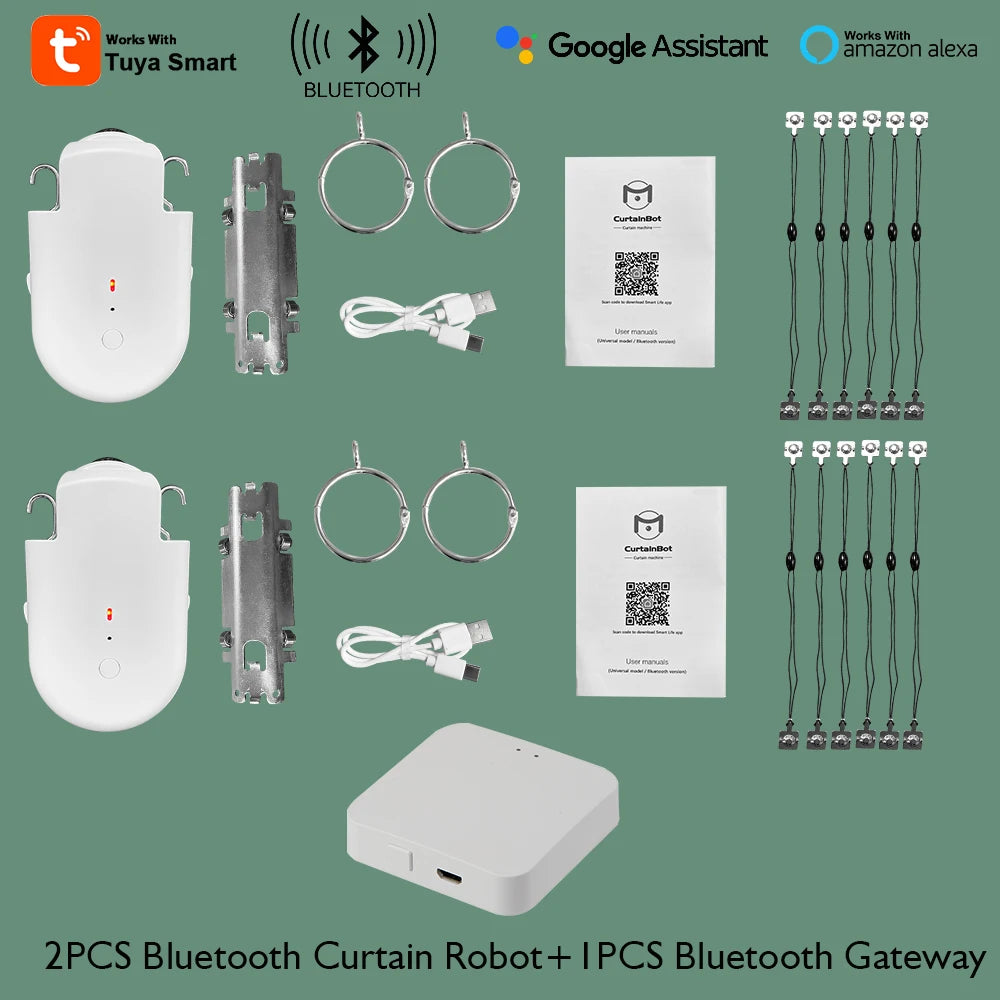 Cortina Inteligente LifeLibero com App Tuya, Comando de Voz e Bateria 4000mAh