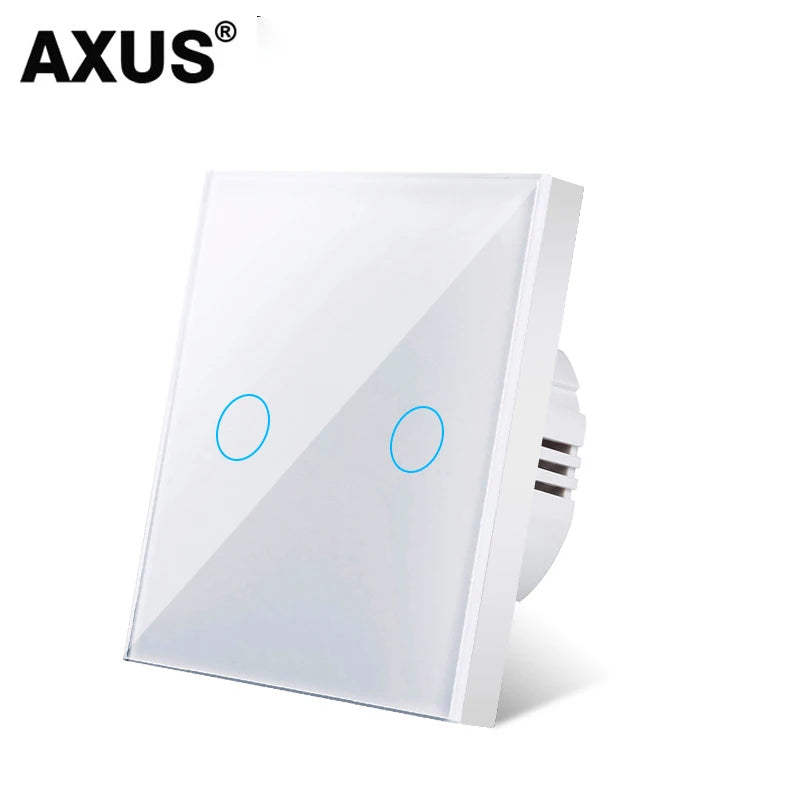 Interruptor inteligente Touch de Vidro Temperado Axus - Painel de Luxo com LED e Instalação Sem Neutro