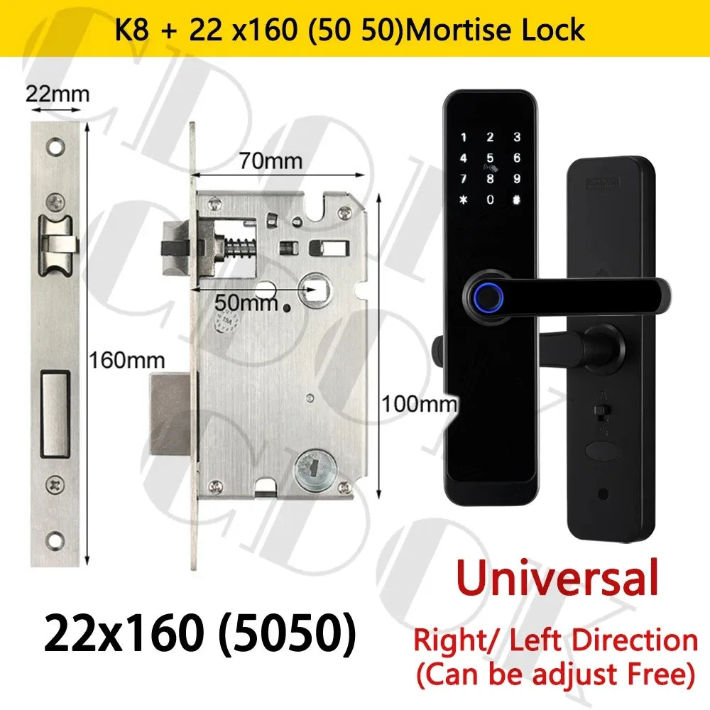 Fechadura Inteligente Biométrica CDOK K8 - Fechadura Smart com App TTLock e Senha