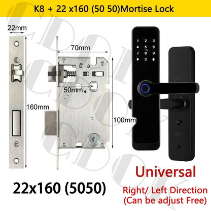 Fechadura Inteligente Biométrica CDOK K8 - Fechadura Smart com App TTLock e Senha